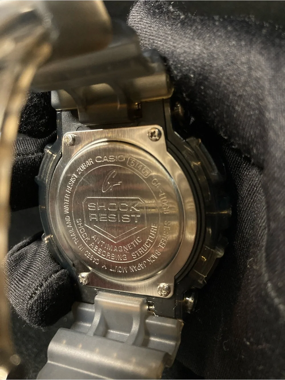 Clear Black G Shock Ga110